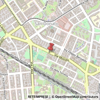 Mappa Via Mondo, 23/a, 40127 Bologna, Bologna (Emilia Romagna)