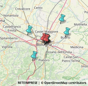 Mappa Via Strazzacappe, 40121 Bologna BO, Italia (5.7575)