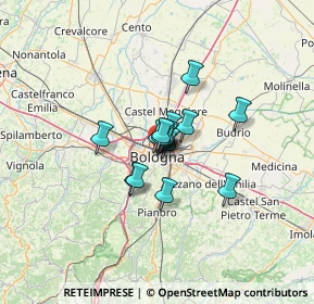 Mappa Via Strazzacappe, 40121 Bologna BO, Italia (6.5675)