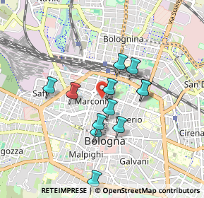 Mappa Via Strazzacappe, 40121 Bologna BO, Italia (0.75917)