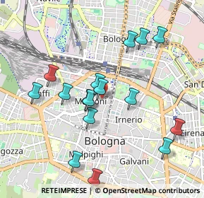 Mappa Via Strazzacappe, 40121 Bologna BO, Italia (0.98)