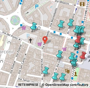 Mappa Via Strazzacappe, 40121 Bologna BO, Italia (0.173)