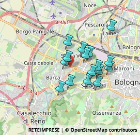 Mappa Via Ercole Graziani, 40133 Bologna BO, Italia (1.39188)