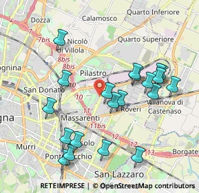 Mappa Licinio Cappelli, 40138 Bologna BO, Italia (2.086)