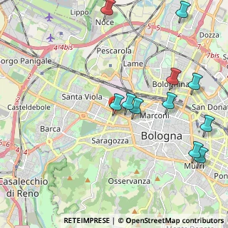 Mappa Via Col di Lana, 40131 Bologna BO, Italia (2.48182)