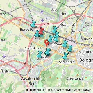 Mappa Via Armando Spadini, 40133 Bologna BO, Italia (1.29214)