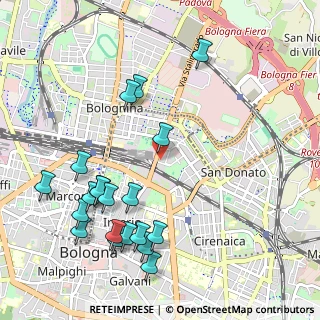 Mappa Via Antonio Gandusio, 40128 Bologna BO, Italia (1.2215)