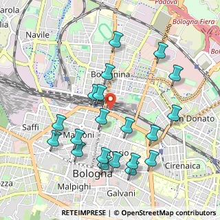 Mappa Via Barozzi Iacopo, 40126 Bologna BO, Italia (1.0665)