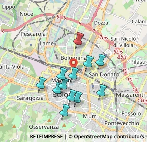 Mappa Via Barozzi Iacopo, 40126 Bologna BO, Italia (1.57083)