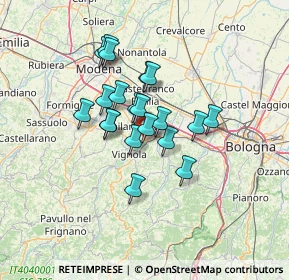 Mappa Via Confine, 41056 Savignano sul Panaro MO, Italia (10.0095)