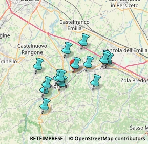 Mappa Via Confine, 41056 Savignano sul Panaro MO, Italia (5.76)
