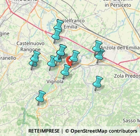 Mappa Via Confine, 41056 Savignano sul Panaro MO, Italia (5.74571)