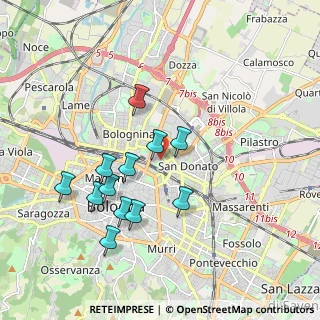Mappa Via Leopoldo Fregoli, 40127 Bologna BO, Italia (1.77917)