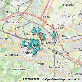 Mappa Via Leopoldo Fregoli, 40127 Bologna BO, Italia (1.23364)