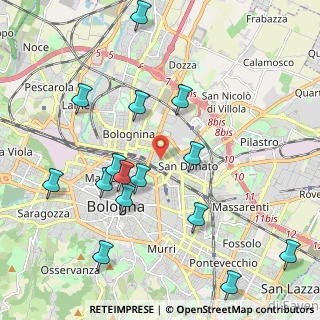 Mappa Via Leopoldo Fregoli, 40127 Bologna BO, Italia (2.34667)