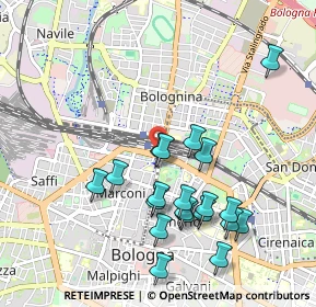 Mappa Bologna Stazione Centrale, 40121 Bologna BO, Italia (1.0005)