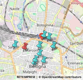 Mappa Bologna Stazione Centrale, 40121 Bologna BO, Italia (0.85273)
