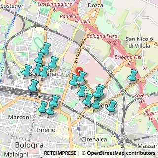 Mappa San Donato, 40128 Bologna BO, Italia (1.0555)