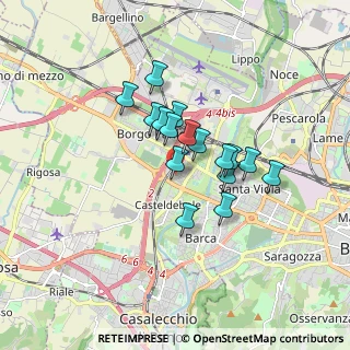 Mappa Via Giuseppe Giacosa, 40132 Bologna BO, Italia (1.25875)