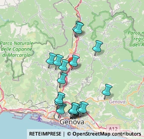 Mappa Via P. Ronco, 16010 Genova GE, Italia (8.14)