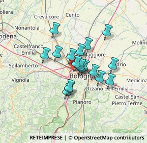 Mappa Via Alessandro Menganti, 40133 Bologna BO, Italia (9.61389)