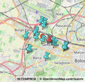 Mappa Via Alessandro Menganti, 40133 Bologna BO, Italia (1.2725)