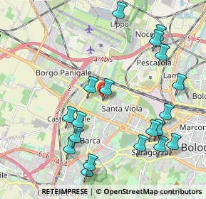 Mappa Via Alessandro Menganti, 40133 Bologna BO, Italia (2.39211)