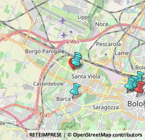 Mappa Via Alessandro Menganti, 40133 Bologna BO, Italia (3.13727)