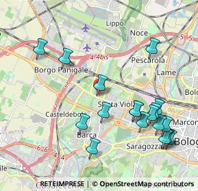 Mappa Via Alessandro Menganti, 40133 Bologna BO, Italia (2.29333)