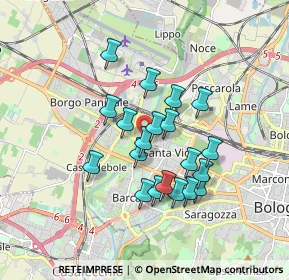 Mappa Via Alessandro Menganti, 40133 Bologna BO, Italia (1.445)