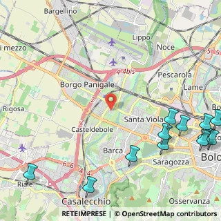 Mappa Via del Greto, 40132 Bologna BO, Italia (3.38917)