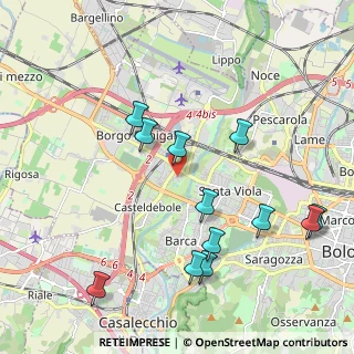 Mappa Via del Greto, 40132 Bologna BO, Italia (2.23083)