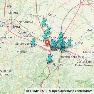 Mappa Olmetola - Bologna, 40132 Bologna BO, Italia (9.31118)