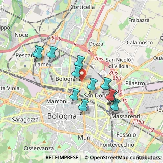 Mappa Via Stalingrado, 40129 Bologna BO, Italia (1.66833)