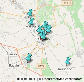 Mappa Viale Stazione 1^ Traversa, 73042 Casarano LE, Italia (2.8475)