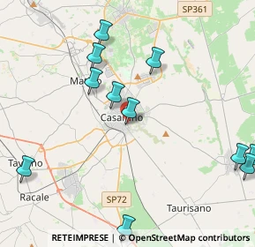 Mappa Via Pendino, 73042 Casarano LE, Italia (5.37182)