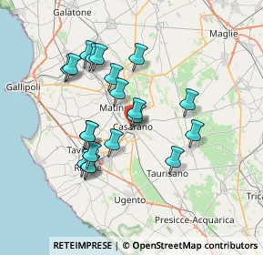 Mappa Via Monte Grappa, 73042 Casarano LE, Italia (7.013)