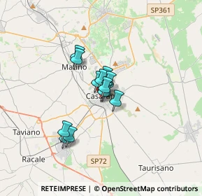 Mappa Via Monte Grappa, 73042 Casarano LE, Italia (2.08308)