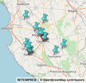 Mappa Via Camillo Benso Conte di Cavour, 73042 Casarano LE, Italia (5.855)