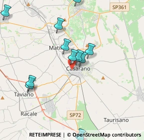 Mappa Via Luigi Settembrini, 73042 Casarano LE, Italia (4.43636)