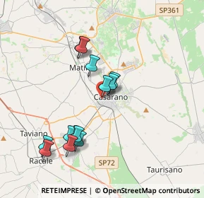 Mappa Via Luigi Settembrini, 73042 Casarano LE, Italia (3.87462)