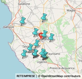 Mappa Via Luigi Settembrini, 73042 Casarano LE, Italia (7.126)