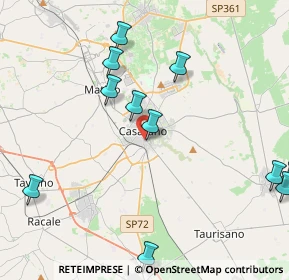 Mappa Via IV Novembre, 73042 Casarano LE, Italia (5.37636)