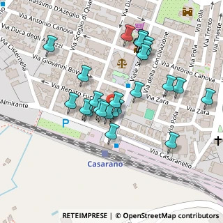 Mappa Piazza Stazione, 73042 Casarano LE, Italia (0.125)