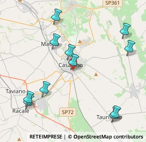 Mappa Via Tagliamento, 73042 Casarano LE, Italia (5.24545)