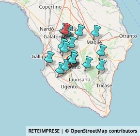 Mappa Via Agno, 73042 Casarano LE, Italia (9.3335)