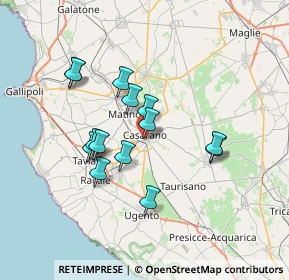 Mappa Via Biancamano, 73042 Casarano LE, Italia (6.515)