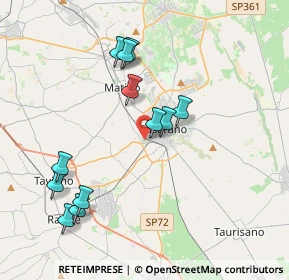 Mappa Contrada Ceneri, 73042 Casarano LE, Italia (4.23333)