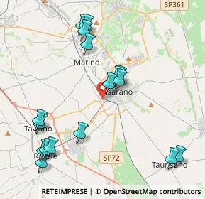 Mappa Contrada Ceneri, 73042 Casarano LE, Italia (5.06941)