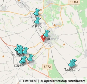 Mappa Contrada Ceneri, 73042 Casarano LE, Italia (5.29385)